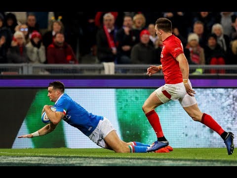 Padovani scores in the corner after brilliant break from Allan! | Guinness Six Nations