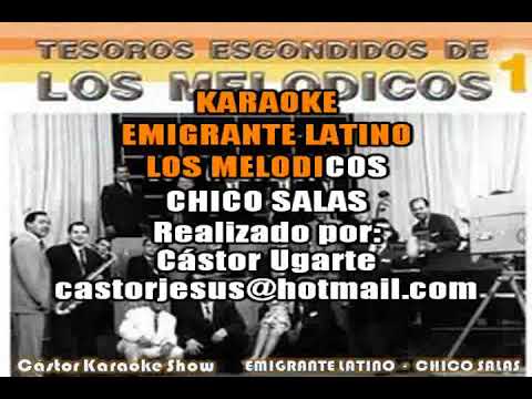 KARAOKE EMIGRANTE LATINO - LOS MELODICOS Ft CHCO SALAS #karaoke #karaokeslatinos #tiktok