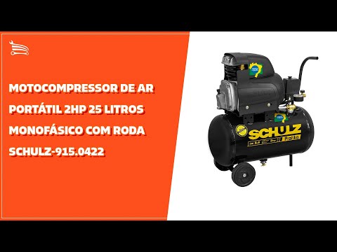 Compressor de Ar Pistão Pratiko CSI 50 Litros 8,6 Pés 2CV 127V com Rodas - Video