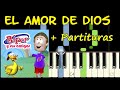 EL AMOR DE DIOS ES MARAVILLOSO Piano Tutorial Cover Facil Partitura PDF Sheet Midi Biper Amigos