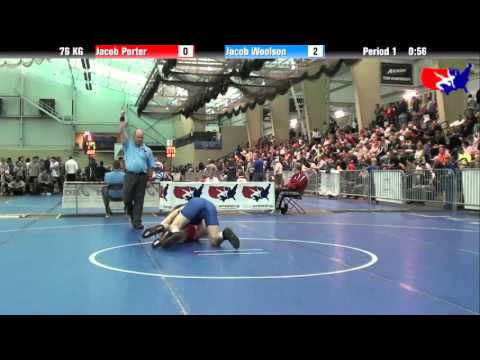 Jacob Porter vs. Jacob Woolson at 2013 FILA Cadet Nationals - FS