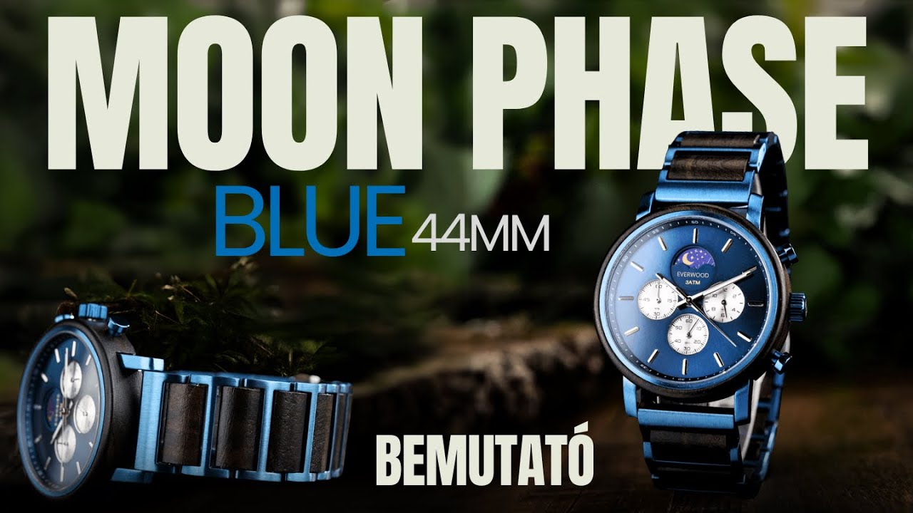Moon Phase Blue 44mm