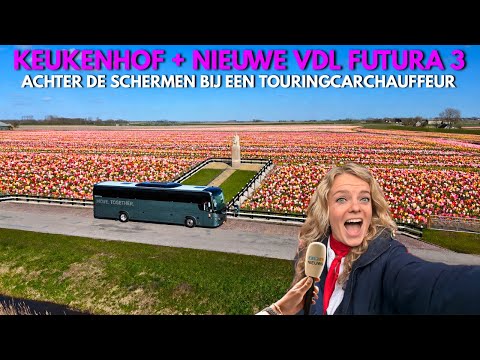 🚍KEUKENHOF MET PORTUGEZEN | RIJDEN IN NIEUWE VDL TOURINGCAR + RTL INTERVIEW | TOURINGCARVLOG #48