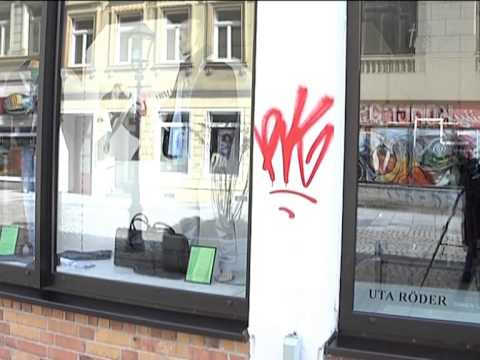 Schmiererein in der Hauptstraße