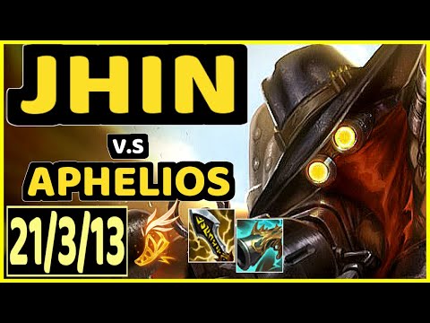 TEDDY (JHIN) vs APHELIOS - 21/3/13 KDA BOTTOM ADC GAMEPLAY - KR Ranked GRANDMASTER