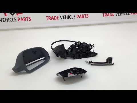 Fits Audi A4 2008-2010 Door Wing Mirror Electric Heated Primed Cover Indicator Driver Side video