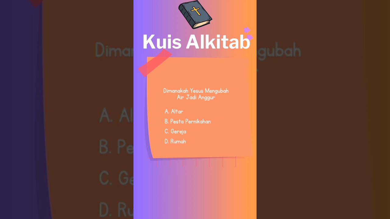 Kuis Alkitab Dan Jawaban Level 1 #kuisalkitab