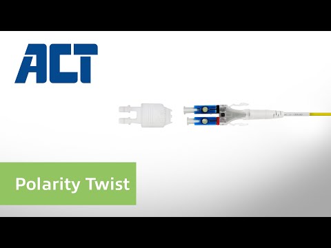 30 meter Singlemode 9/125 OS2 Polarity Twist fiber cable with LC connectors