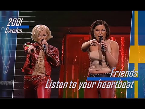 eurovision 2001 Sweden 🇸🇪 Friends - Listen to your heartbeat ᴴᴰ