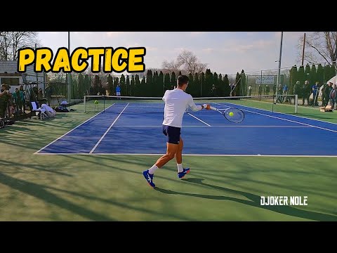Novak Djokovic Practice - Belgrade 2023 | Court Level View in 1080p