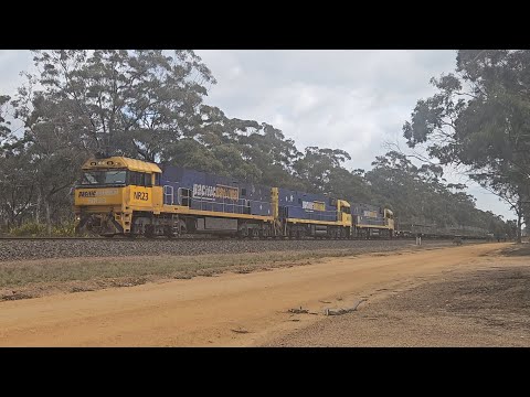 3XM4 PN Steelie + intermodal train, Spencer Junction SA to Melbourne VIC, 1208, 28/8/24, Stawell VIC