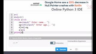 Download the video "Python - Dictionary User Input"