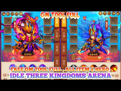 Idle Three Kingdoms Arena Server GM - Free Full Gm Tools Hero & Item