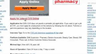 CVS Job Application Online