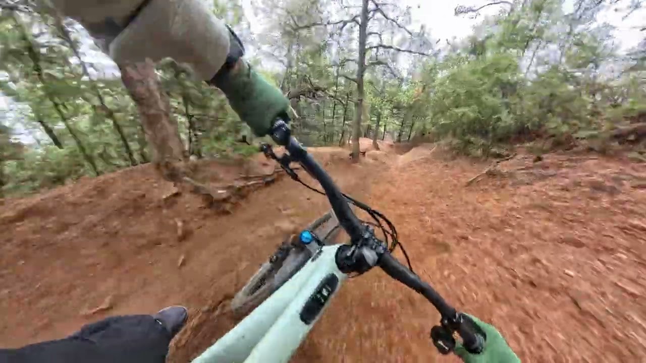 Riding in the clouds on Middle Captain Jacks to Upper Penrose