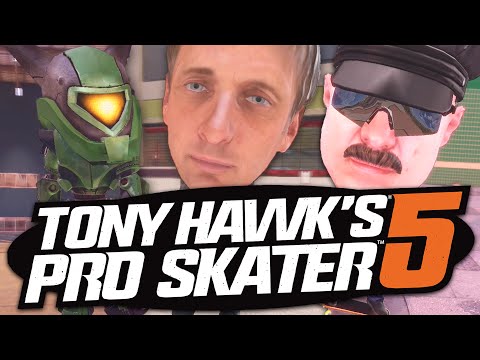 SKATING WITH BIG HEADS (Tony Hawk Pro Skater 5 Funny Moments)