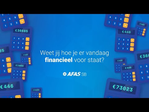 Weet jij hoe je er vandaag financieel voor staat? | Dashboards in AFAS SB
