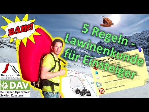 Lawinenkunde - Die 5 Regeln für Skitouren und Schneeschuhtouren