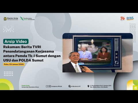 TVRI News Coverage: Signing of a Cooperation Agreement between the North Sumatra Provincial Government, Universitas Sumatera Utara, and the North Sumatra Regional Police