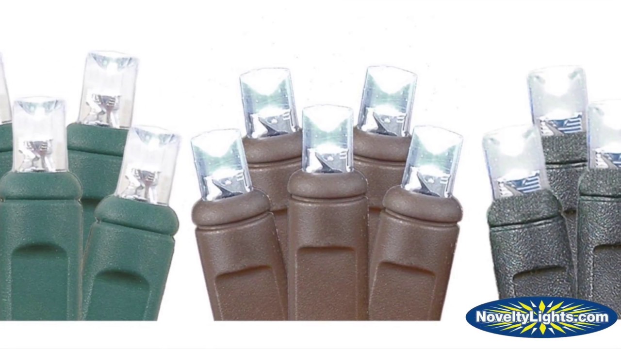 Commercial Grade Wide Angle 100 LED Pure White 34' Long Black Wire