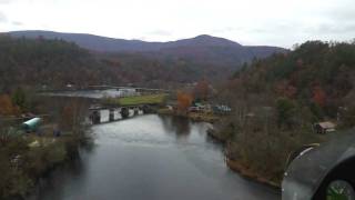 preview picture of video 'Quicksilver ultralight flying low and slow over the Hiwassee River.'