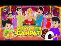 A Day With Ganpati Ganpati Bappa S Arrival Animated Story Cartoon Moral Story PunToon Kids