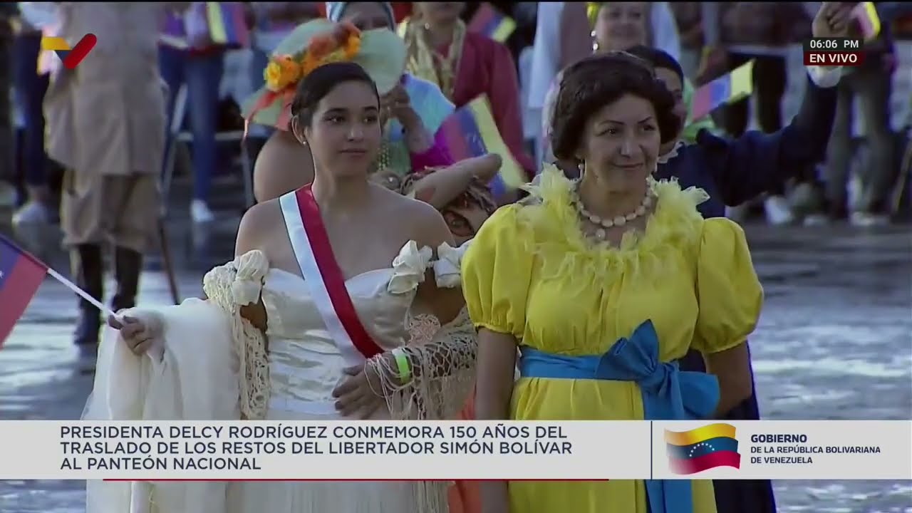 Delcy Rodríguez en el Panteón Nacional: 150 años de la llegada de restos del Libertador