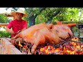 GAINT PIG Roasted For Half Day Treat My Followers With The Best Dish Uncle Rural Gourmet