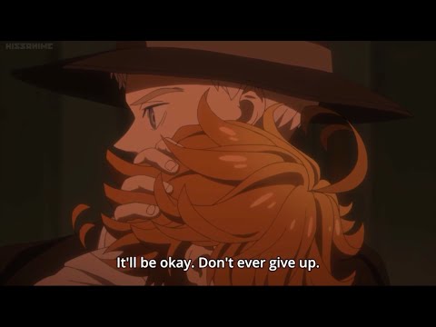 Norman Gives Emma One Last Hug Before Leaving Gracefield (The Promised Neverland)