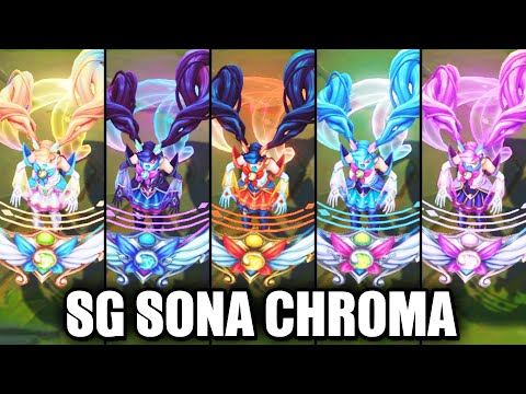 All Star Guardian Sona Chroma Skins Spotlight (League of Legends)