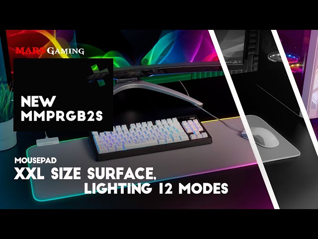 Vídeo relacionado con MARSGAMING MMPRGB2 XXL, Alfombrilla Ratón 800x300x4 mm, RGB 12 modos, 2 USB 2.0