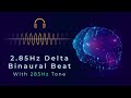 2.85Hz Delta Binaural Beat & 285Hz Frequency: Deep Relaxation & Healing | ASMR Binaural