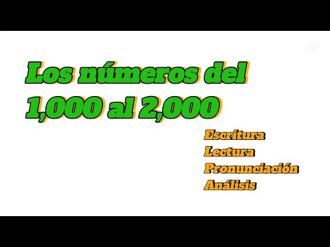 Los números del 1,000 al 2,000