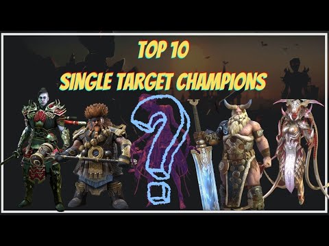 TOP 10 HARDEST HITTING SINGLE TARGET DAMAGE CHAMPIONS IN RAID SHADOW LEGENDS...