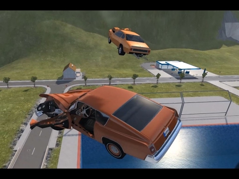 Side-Impact Crash Pool Diving | BeamNG.drive