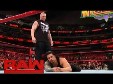 Brock Lesnar Attacks Roman Reigns - WWE Raw Highlights 26th March 2018