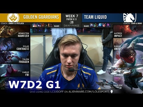 GGS vs TL | Week 7 Day 2 S9 LCS Summer 2019 | Golden Guardians vs Team Liquid W7D2