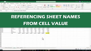 Referencing Sheet Names from Cell Value