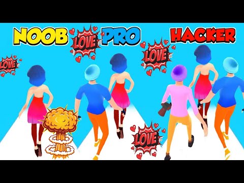 NOOB vs PRO vs HACKER in Love Beam Game Gameplay All Levels