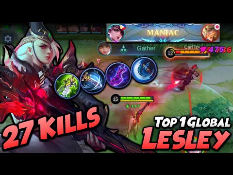 Deadly Sniper Lesley Aggressive Gameplay! - Build Top 1 Global Lesley ~ MLBB
