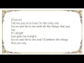 Jon McLaughlin - Things That You Say Lyrics