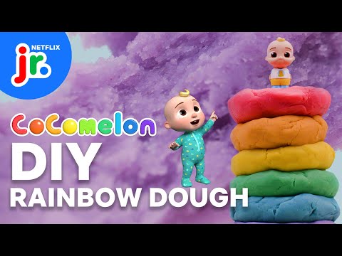 Learn Colors with CocoMelon: DIY Rainbow Dough for Kids 🌈 Netflix Jr