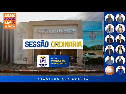 1ª sessão extraordinaria | Camara de vereadores | Crisopolis | 1º periodo de 2026 | 18/06/26 #sessão
