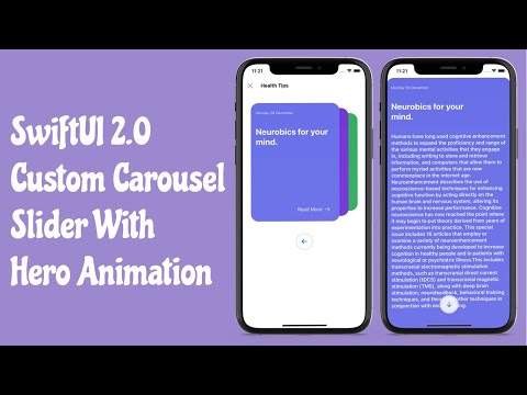 SwiftUI 2.0 Custom Carousel Slider With Hero Animations - SwiftUI Tutorials