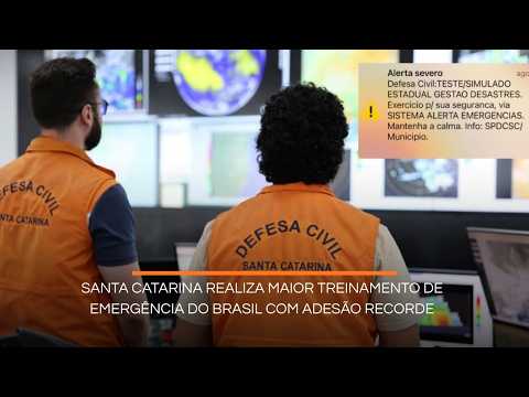 Santa Catarina realiza maior treinamento de emergência do Brasil com adesão recorde
