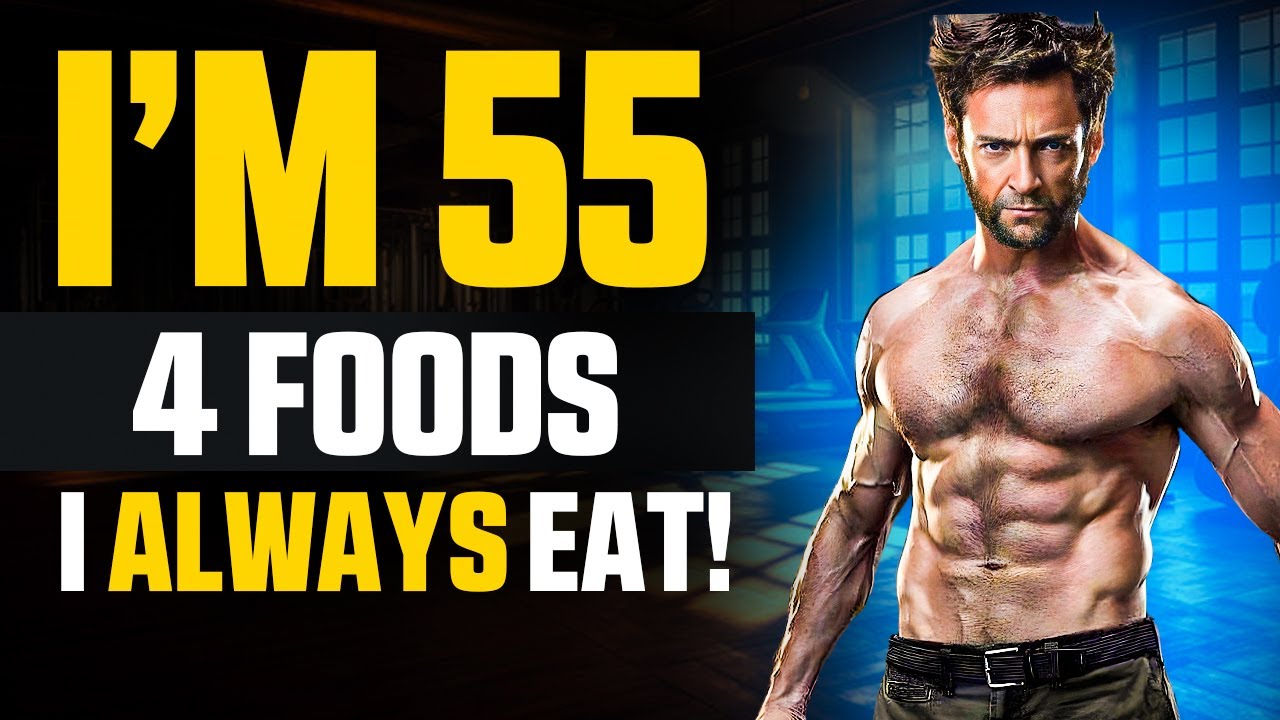 Hugh Jackman (55 yr) Still Looks 29 🔥  I EAT 4 FOODS & Don't Get Old!