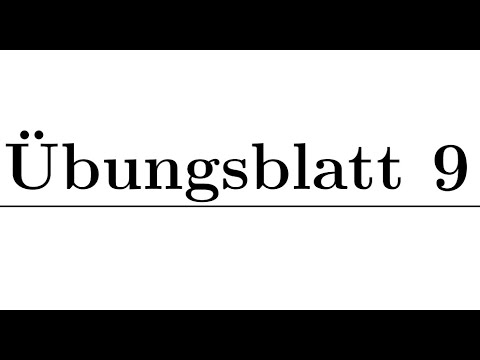 Übungsblatt 9