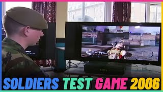 British Soldiers Test A Video Game In 2006.