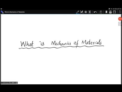What is mechanics of material?
