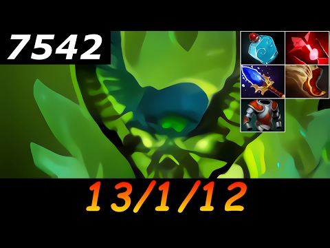 Dota 2 Pugna 7542 MMR 13/1/12 (Kills/Deaths/Assists) Ranked Full Gameplay